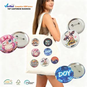 <strong>Metal</strong> <strong>Buttons</strong> Lapelpins Wholesale Custom Brand Logo Sublimation Printing Safety Lapel Tins for Bags and Backpacks - Product Image 2