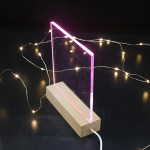 Sáng Tạo DIY Thân Thiện Với Môi Acrylic <span class=keywords><strong>3D</strong></span> Ánh Sáng Ban Đêm LED Trống Quà Tặng Đèn Với Cá Nhân UV In Ấn Engravable Thiết Kế Khung Gỗ - Product Image 4
