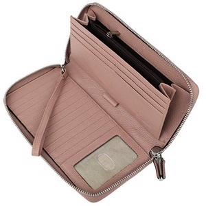 Custom Women's <b>RFID</b> <b>Blocking</b> Leather Zip Around <b>Wallet</b> Large Phone Holder Clutch Travel Purse Wristlet - Product Image 2