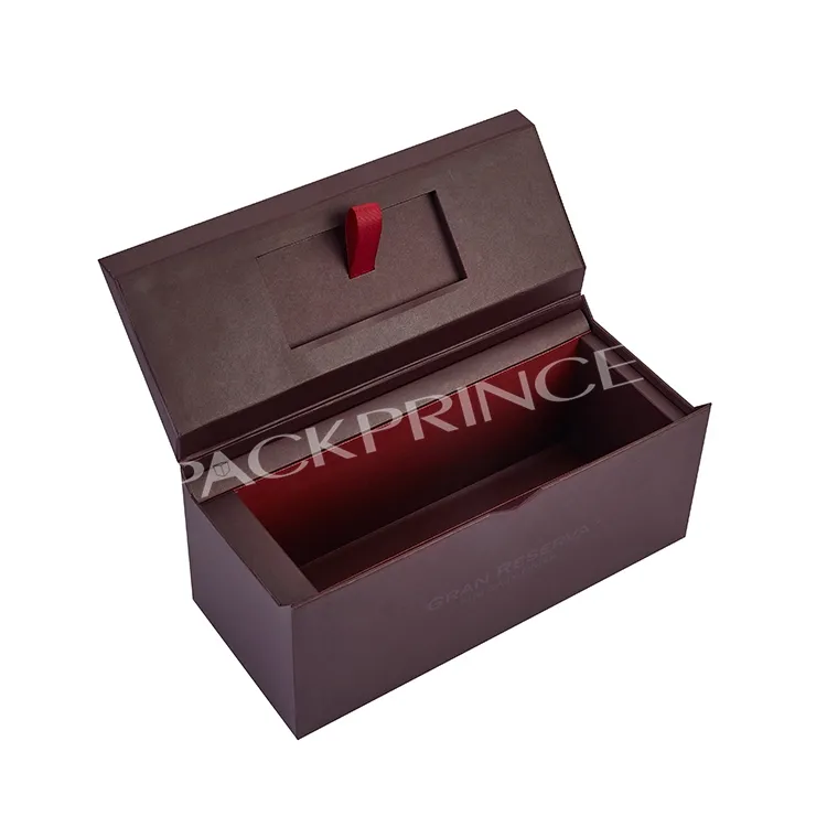 China fornecedor personalizado premium luxo embalagem de cartão rígido caixa de presente vinho caixa caixa de presente dispersa cartom por bottiave com fecho magnético