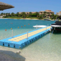 Bloques modulares de HDPE resistentes a los rayos UV para suministros marinos Pasarela flotante Plataforma de puente flotante Jet Ski Boat Dock