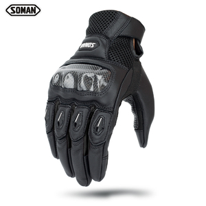 Guanti da <span class=keywords><strong>Moto</strong></span> SOMAN MG21 Traspiranti Antiurto con Copertura in Fibra di Carbonio e Vera Pelle di Pecora per <span class=keywords><strong>Moto</strong></span> Touring Tutte le Stagioni - Product Image 2