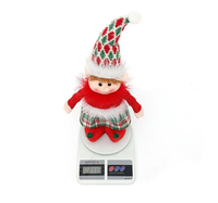Nouvelle charmante poupée de Noël rose Bonhomme de neige Père Noël Renne, décorations de Noël pour fenêtres avec paillettes roses
