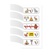 Gain instantané Pull Tabs Billets de jeu Peel Off Billets 5 Fenêtre Savage Tribe Style Règles gagnantes personnalisées