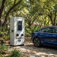 Estación de Carga Rápida para Vehículos Eléctricos Wattzing DC, Certificación CE, Compatible con el Protocolo OCPP 1.6J, Instalación en Suelo