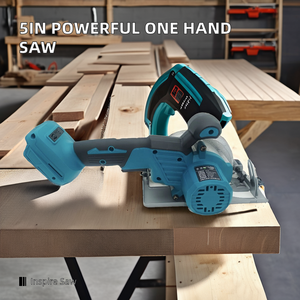 Công suất cao 5-inch không chổi than có thể sạc lại không dây cưa điện Lithium 125mm Máy cắt cầm tay một tay tự làm - Product Image 5