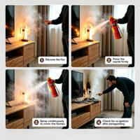 Penjualan Langsung Pabrik Fire Stop 500 Ml Dry Stop Fire Spray Alat Pemadam Kebakaran Berbasis Air Mini untuk Rumah Kantor