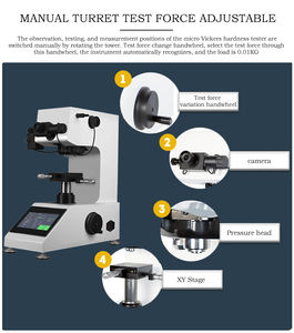 Testeur de dureté <span class=keywords><strong>Rockwell</strong></span> électronique portable 220V équipement d'essai de dureté de petites pièces avec garantie de 1 an - Product Image 4