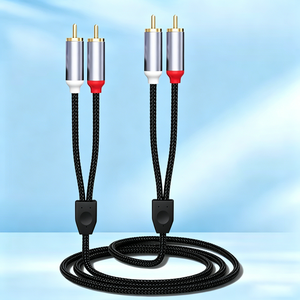<span class=keywords><strong>สาย</strong></span>สัญญาณเสียง RCA แบบพกพา สีแดงและสีขาว <span class=keywords><strong>หัว</strong></span>ต่อแบบดอกบัวคู่ 2 ต่อ 2 <span class=keywords><strong>สาย</strong></span>แปลง Y สำหรับเครื่องเล่นซีดี ดีวีดี เครื่องขยายเสียง ทีวี - Product Image 1