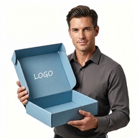 Boîte d'expédition personnalisée bleue pour vêtements, avec votre logo, pour chaussures et vêtements – Offre spéciale