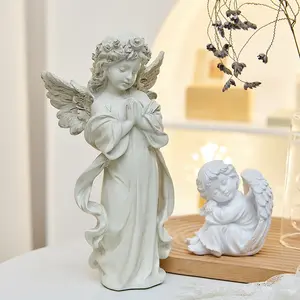 새로운 가정 공예 장식 데스크탑 인테리어 장식 선물 천사 소녀 동상