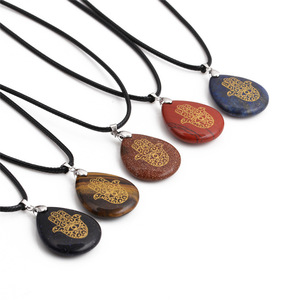 Natural Crystals Heart Shaped Pendant Women Agate Pendant <strong>Necklace</strong> Accessories Gemstone Sweater Chain <strong>Jade</strong> Buddha Pendants - Product Image 1