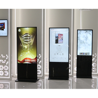Kiosque tactile sur pied de 43 pouces, écran LCD numérique pour affichage publicitaire intérieur, totem pour les entreprises en libre-service et les centres commerciaux
