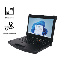 14 Inch Robuuste Laptop Intel Ultra5-125H RTX 4050 16GB 512GB Zwart IP65 Aangepaste Poorten Wi-Fi 6 voor 5.2 Windows 11 Engels