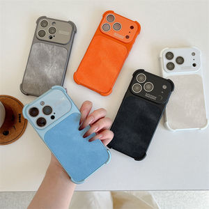 Coque de téléphone portable tendance en cuir avec objectif photo interchangeable pour iPhone 17 Air 16 15 <span class=keywords><strong>Pro</strong></span> Max, protection arrière en TPU - Product Image 3