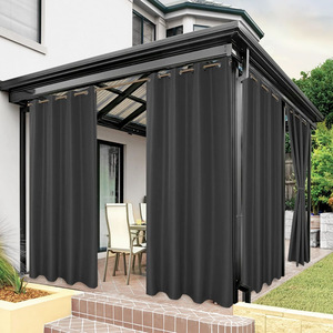 Tirai Luar Ruangan Anti Air untuk Patio Gazebo Pergola Balkon - Tirai Blackout Berinsulasi Termal Anti Sinar Matahari dengan Grommet - Product Image 3