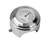 RTS Tahan Debu Kuarsa Paduan Aluminium Stang Sepeda Motor Tahan Air Universal Mobil Stang Termometer