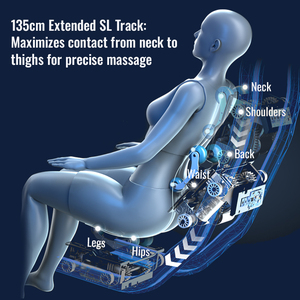 Fauteuil de massage corporel complet 3D de luxe 2025, <span class=keywords><strong>inclinable</strong></span> zéro gravité, à monnayeur, commercial, chauffage IA, en cuir - Product Image 4