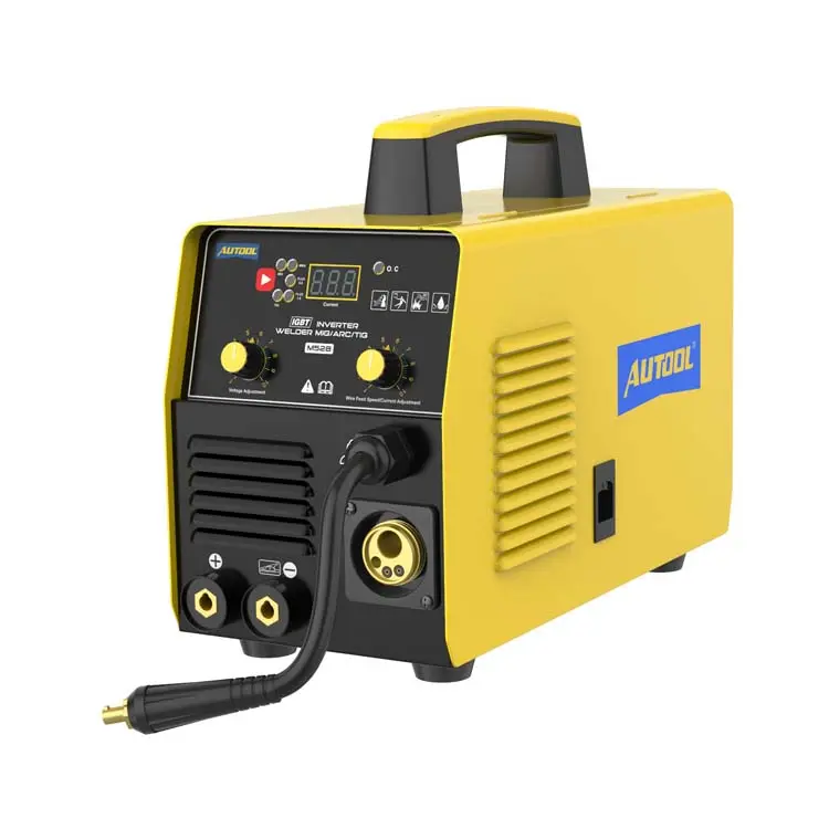 AUTOOL M528 ayarlanabilir tel besleme dijital invertör AC 110V/220V 160 Amp Igbt Arc Mig TIG Mma taşınabilir KAYNAK MAKINESİ kaynakçı