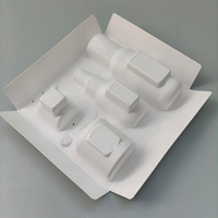 Plateau intérieur en pulpe moulée sur mesure, écologique, en pulpe de papier, forme de cavité personnalisée pour l'emballage de produits cosmétiques et de soins de la peau