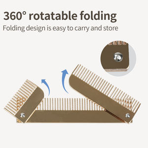 तह यात्रा पालतू ब्रश कुत्ते ठीक दांत की जेब काम्ब बिल्ली तह करना बालों का मेकअप - Product Image 3