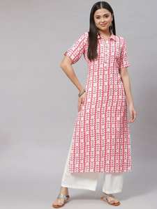 New Stylish Women's Blue Floral Print Viscose Rayon Kurta Set Straight Salwar Kurti Online Sale <b>Indian</b> <b>Pakistani</b> <b>Clothing</b> - Product Image 2