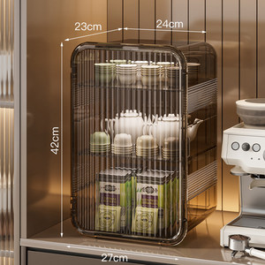 Armoire de <span class=keywords><strong>rangement</strong></span> multifonctionnelle anti-poussière pour tasses à eau, services à thé, plus écologique pour la cuisine, la salle de bain, le salon - Product Image 6