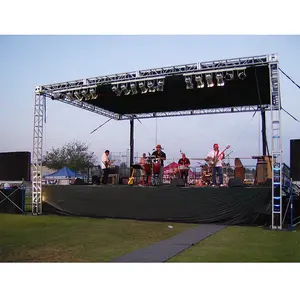 Factory Price Aluminum Alloy Truss System Outdoor Event Concert Stage Easy Set Up Portable Adjustable Large Stage For Sale