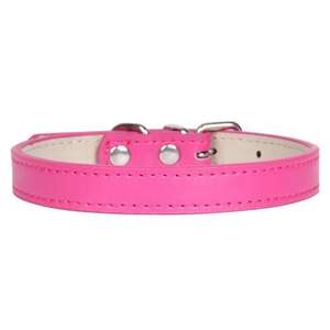 <span class=keywords><strong>Collar</strong></span> de Perro Ajustable de Cuero <span class=keywords><strong>PU</strong></span> Impermeable Simple de Primera Calidad, Remaches Anti-Mordidas, Hebilla de Metal Monocromática, para Perros Pequeños y Medianos, Gatos, Uso Diario - Product Image 5