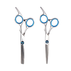 Professional Thinning Hair Scissors Silver All Steel Right Handed For Home Use With Pe Grip Anti Slip Design - Product Image 3