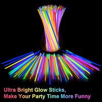 Bracelets et colliers lumineux en plastique, écologiques, pour fêtes, Pâques, Noël, Halloween, articles de football
