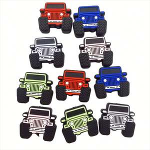 Coche de policía, camión de bomberos, cuentas focales, excavadora, cuentas de silicona, <span class=keywords><strong>mordedor</strong></span> de bebé de grado alimenticio, punto al por mayor - Product Image 5