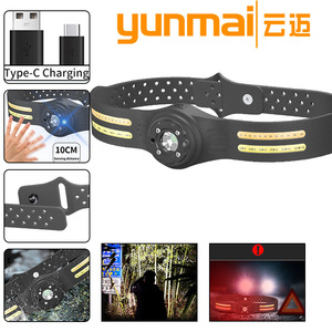 <b>COB</b> Headlamp Built In Battery Type C Charging Adjustable Lightweight <b>LED</b> <b>Strip</b> Headlight - Product Image 4