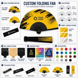 Eco Friendly Bamboo Painted Handheld Traditional <b>Folding</b> for Museum Gift Shop Tourist Cultural Souvenir <b>Hand</b> <b>Fan</b> - Product Image 2