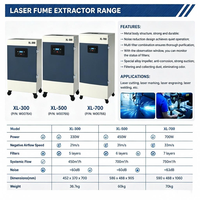 Penyerap Asap Laser Industri dengan Filter HEPA, Desain Mobile, Konstruksi Logam, Efisiensi Tinggi untuk Ekstraksi Asap