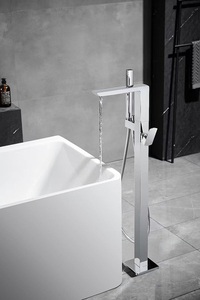 Remplisseur <span class=keywords><strong>de</strong></span> baignoire robinet <span class=keywords><strong>de</strong></span> baignoire autoportant noir mat cascade robinets <span class=keywords><strong>de</strong></span> douche <span class=keywords><strong>de</strong></span> bain en laiton à haut débit - Product Image 6