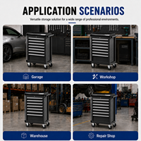 Chariot à outils métallique à 7 tiroirs robuste, vente en gros d'usine, avec service personnalisé pour ateliers automobiles et usines
