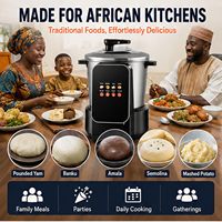 Machine à Fufu et Igname Écrasée Électrique Chauffante à Écran Tactile 8L, Hachoir à Viande Multifonction