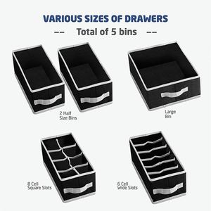 Customized 7-Shelf <b>Collapsible</b> Wardrobe Sturdy Hanging Closet Organizer Drawers Plastic <b>Storage</b> Clothes Bags Organized <b>Storage</b> - Product Image 4