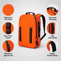Tas Ransel Tahan Air TPU Custom dengan Ritsleting, Tahan Lama, Dapat Dilipat, untuk Gym, Perjalanan, Wisata, Berperahu, Arung Jeram, Digunakan di Semua Musim