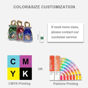Juego de Bolsas de Regalo Navideñas JUNYI Ecológicas de Tela No Tejida con Cordones, Estilos Surtidos, Bolsas para Envolver Regalos, Bolsas para Detalles de Fiesta - Product Image 2