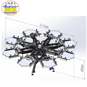 Máquina de Serigrafía de 8 Colores y 8 Estaciones para Impresión de Telas y <span class=keywords><strong>Ropa</strong></span>, Venta de Fábrica, Buena Calidad - Product Image 2