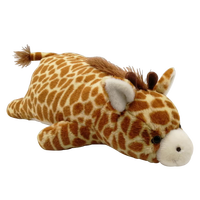 Personnalisé en gros 17 pouces visqueux laydown girafe en peluche jouet