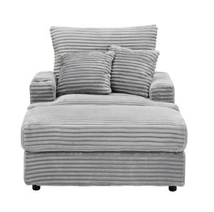 Oversize Three-Seat Corduroy Chaise Lounge Chair Plush Indoor Sleeper <b>Sofa</b> Bed Boneless Fabric Couch <b>for</b> Hotel Living Room Use - Product Image 2