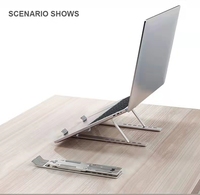 Ergonomische opvouwbare laptopstandaard van aluminium en siliconen met verstelbare hoogte voor computer en tablet