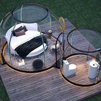 Tentes dôme extérieures, tente bulle transparente, panneau en polycarbonate PC, tente bulle pour fête, randonnée, dôme en aluminium
