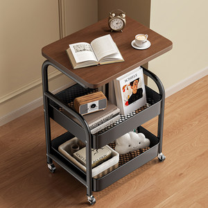 Carrito Metálico Móvil <span class=keywords><strong>de</strong></span> <span class=keywords><strong>Segunda</strong></span> <span class=keywords><strong>Mano</strong></span>, Estante <span class=keywords><strong>de</strong></span> Almacenamiento Pequeño, Mesa Auxiliar para Cama, Sala <span class=keywords><strong>de</strong></span> Estar, Sofá, Mesa <span class=keywords><strong>de</strong></span> Té, Estante para Aperitivos - Product Image 1