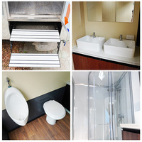 Toilettes de caravane, climatisation pour camping-car, siège latéral, doré avec douche, paiement par carte