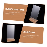 Support de menu polyvalent en acrylique et bois pour restaurants – Présentoir de table facile à nettoyer pour menus et publicités