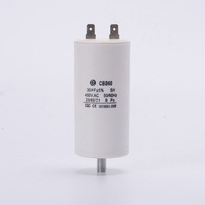 CBB60 30UF 450V ตัวเก็บประจุแบบขาเดียวพร้อมตัวเก็บประจุปั๊มน้ำแบบสกรู - Product Image 1